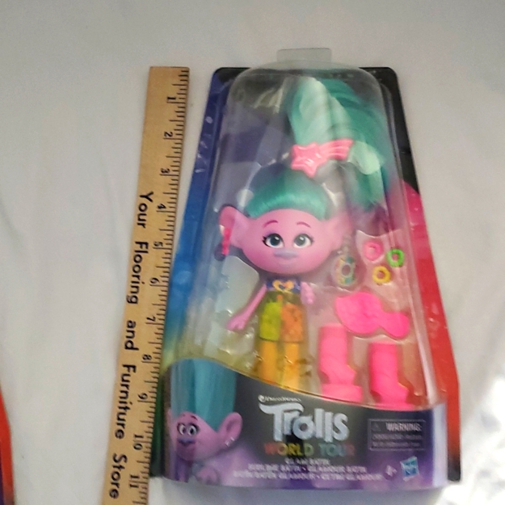 : New DreamWorks Trolls Glam Satin Fashion Doll, Includes Dress, Shoes, and More